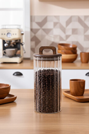 Esy Home Akasya Kapaklı Kavanoz 1250 ml