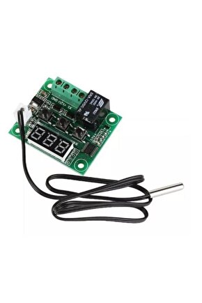 2 Adet Kutulu W1209 12V DC Dijital Termostat Sıcaklık Kontrol Devresi Sensörlü