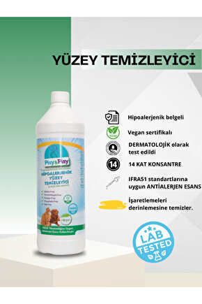 ANTİALERJEN ALOE VERA ESANSLI KONSANTRE HİPOALERJENİK YÜZEY TEMİZLEYİCİ 1 L