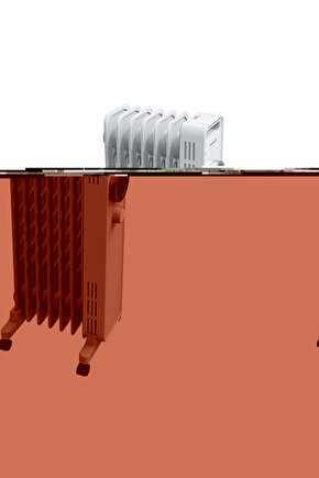 GoodHome Blyss 7 Dilimli Yağlı Radyatör Hd907 Petek Gibi Kalorifer Isıtıcı Beyaz Elektrikli