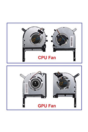 Asus TUF Gaming F17 FX706LI-HX175A12 uyumlu Notebook Cpu, Gpu Fanı Takım, Sağ-Sol SET  Ver.1