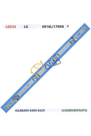 LC420DUE FG P2, 42LB620V, 6916L-1710A, 6916L-1956a, 6916L-1957A, 42LB585V-620V TV LED ÇUBUK ( B )