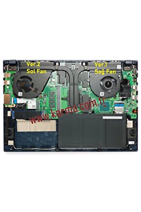 Asus VivoBook 15 X571GT-BQ103A14 Notebook uyumlu CPU, GPU Fanı Takım (Sağ-Sol SET)