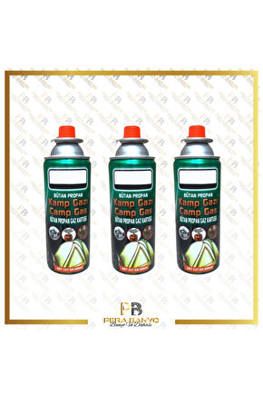 3 Adet Steel Bütan Propan Kamp Ocak Gazı Valfli Pürmüz Kartuşu 227 Gram