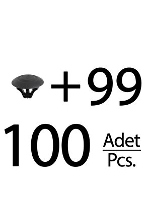 Mercedes için Motor, Kaput Keçe Klips- 100lü