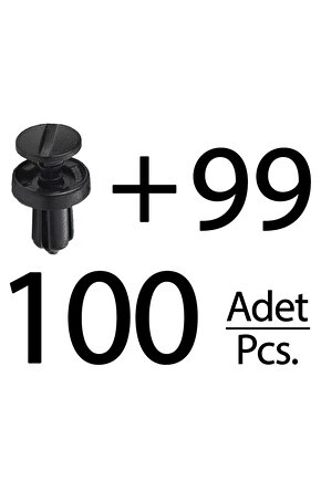 Fiat Panda, Punto, Clio 3 için Davlumbaz Klipsi- 100lü