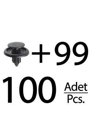 Toyota için Davlumbaz ve Tampon Klipsi- 100 Adet