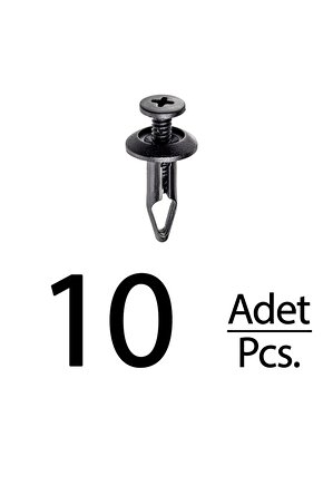 Honda Odyssey Accord Jazz HR-V FR-V CR-V için Çamurluk Klips - 10 Adet