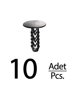 Alfa Romeo 147 ve Fiat Grande Punto için Döşeme İç Kaplama Klips - 10 Adet