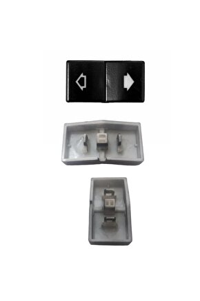 BMW 7 Serisi E38 için Cam Düğmesi Tamir Kapağı 4 Adet