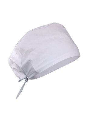 Beyaz Renk Unisex Doktor Hemşire Cerrahi Bone Hastane Aşçı Bonesi