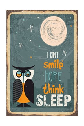 Uyku (10 Cm X 20 Cm) Mini Retro Ahşap Poster