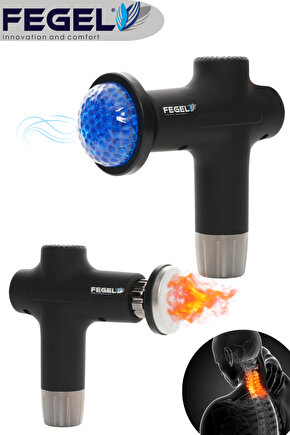 Fg-711 Plus Yeni Nesil Şarjlı Isıtmalı Ve Soğuk Terapili 6 Uçlu Sporcu Masaj Tabancası