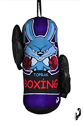 Eldiven Hediyeli 2-6 Yaş Çocuklar İçin Boks Torbası İçi Dolu Toprak Sport