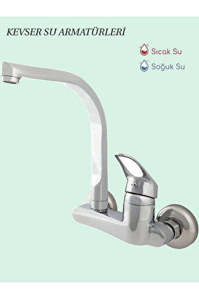 Meriç Aplike Mutfak Batarya Balık Boru Krom