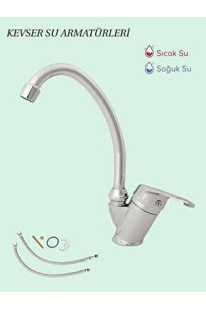 40Lık Kuğu ince Boru lavabo bataryası