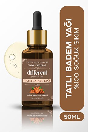 Tatlı Doğal Badem Yağı Saf Soğuk Pres 50 ml