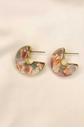 Pirinç Kaplama Çelik Yarım Halka Küpe