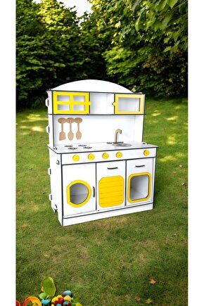 Oyuncak Mutfak, Mutfak Seti Kız Çocuk ve Erkek Çocuk, 6mm Kalın Montessori Mutfak