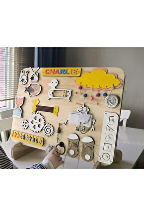 Educational and Wooden Toys, Busy Board, Eğitici Ahşap Pano, Küçük Çocuklar için Ahşap Meşgul Tahta,