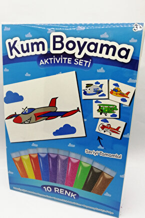 Süper Jet | Uçak Kum Boyama Aktivite Seti Tekli Paket