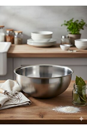 Profesyonel Mutfak Tipi Derin Çelik Karıştırma Kabı - Darbeye Dayanıklı