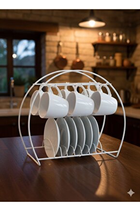 Kahve Fincan Düzenleyici Askı Aparatı Fincan Askılığı Standı