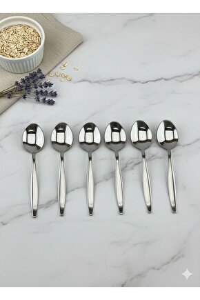 Lizbon Tatlı Kaşığı 6 Adet Paslanmaz Çelik