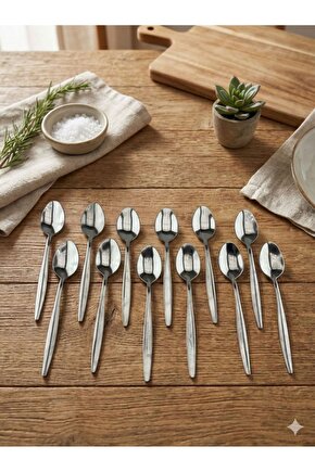 Lizbon Tatlı Kaşığı 12 Adet Paslanmaz Çelik