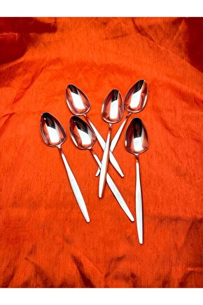 6lı Natural Sivri Yemek Kaşığı - 6 Kişilik & 6 Adet