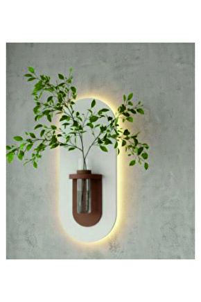 Led’li dekoratif tablo 60x40 modern saksılı tablo