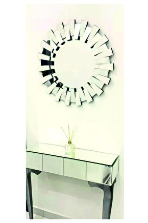 Dekoratif Meridyen Duvar Konsol Aynası Çap 80