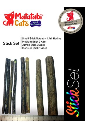 Stick Paketi Doğal Kedi Çiğneme Çubuğu, Kedi Oyuncağı 10 Stick