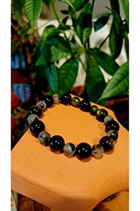 Doğal Taş Obsidyen Spektirn Bileklik 8mm Cem kalite