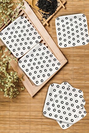 Plaza Kare Çay Tabağı 6 Adet 11 Cm