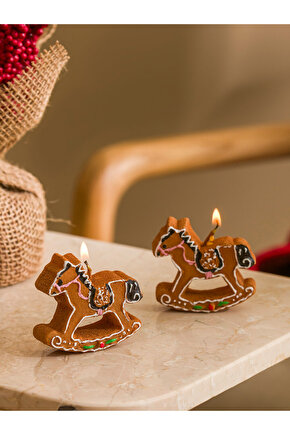 Atlı Karınca Figürlü Dekoratif Mum 2li