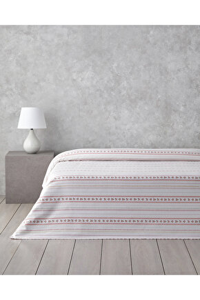 Daisy Stripes Ecosoft Tek Kişilik Pike 150x220 cm Pembe