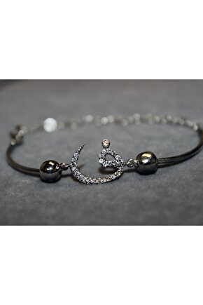 Kadın Top Detaylı Şarnelli Kaf Bileklik