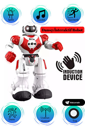 Uzaktan Kumandalı Full Fonksiyon Şarjlı Işıklı ,Sesli Dansçı İnteraktif Robot +3