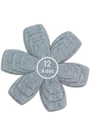 Beylini 12Li Set Tava Tencere Koruyucu Ve Düzenleyici Keçesi (Gri)