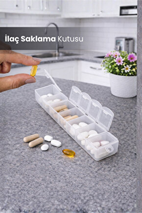 Haftalık Günlük Vitamin Hap Ilaç Saklama Kutusu