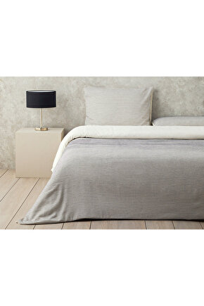 Ode Şönil İplikli İpliği Boyalı Tek Kişilik Nevresim Takımı Siyah