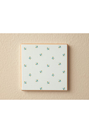 Crochet Flowers Seramik Bardak Altlığı Krem