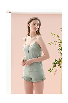 Pure Basic Viskon Kadın Pijama Takımı Mint
