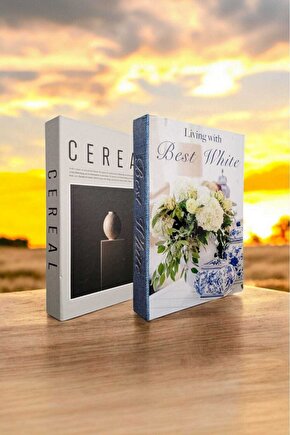 Dekoratif Kitap Görünümlü Kutu 2li Set Decorative Book Looking Box