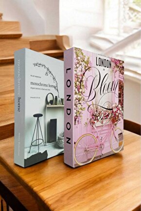 Dekoratif Kitap Görünümlü Kutu 2li Set Decorative Book Looking Box