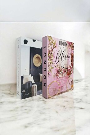Dekoratif Kitap Görünümlü Kutu 2li Set Decorative Book Looking Box