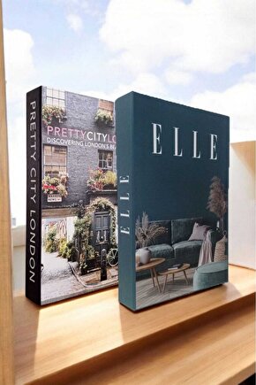 Dekoratif Kitap Görünümlü Kutu 2li Set Decorative Book Looking Box