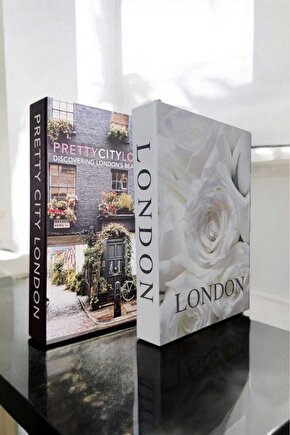 Dekoratif Kitap Görünümlü Kutu 2li Set Decorative Book Looking Box