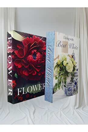 Dekoratif Kitap Görünümlü Kutu 2li Set Decorative Book Looking Box